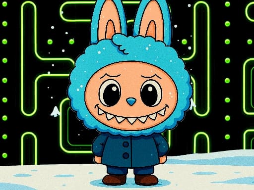Winter Labubu Pacman Adventure